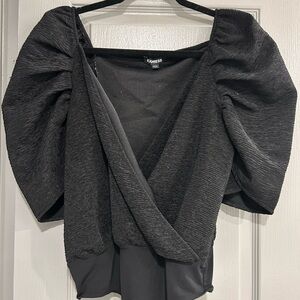 Express Elegant Black Bodysuit